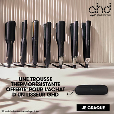 Une trousse thermorésistante offerte pour l'achat d'un lisseur ghd